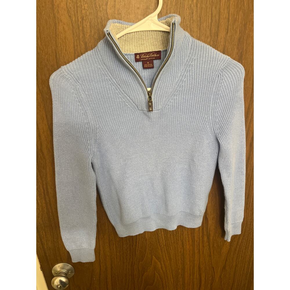 Brooks Brothers Supima Cotton Quarter Zip, Size S